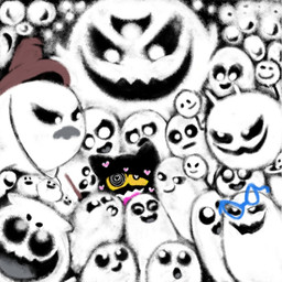 3_eyes ambiguous_gender anthro corruption eyes_closed facial_hair group heart_eyes heart_symbol looking_at_another looking_pleasured magic_wand multi_eye mustache open_mouth puckered_lips spiral spiral_eyes surrounded tongue wand unknown_artist google google_doodle magic_cat_academy momo_(google) felid ghost mammal spirit 1:1
