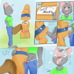 anthro balls blindfold bodily_fluids bottomwear bottomwear_down buckteeth clothed clothing cum cum_in_mouth cum_inside duo erection eyewear fellatio foreskin genital_fluids genitals glasses implied_orgasm male male/male oral pants pants_down partially_clothed penile penis public public_sex public_use sex teeth text underwear twerpishimp bob_(twerpishimp) twee bat mammal rodent sciurid tree_squirrel 1:1 english_text hi_res