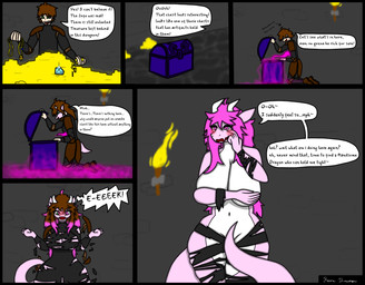 after_transformation anthro before_transformation big_breasts blush blush_lines breast_growth breasts clothing covering covering_breasts covering_crotch covering_vulva crossgender curse dialogue dungeon fantasy female gender_transformation growth hair horn jewelry long_hair long_tail magic male navel nipple_outline nipples nude pink_body pink_eyes pink_hair pink_scales pink_skin scales solo tail text thick_thighs torn_clothing transformation white_horn reena_dreamer human kobold mammal scalie absurd_res comic english_text hi_res