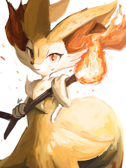 3_fingers :3 ambiguous_anthro ambiguous_gender anthro arm_tuft big_tail biped black_body black_fur cheek_tuft chest_tuft dipstick_tail elemental_manipulation eyelashes facial_tuft fingers fire fire_manipulation flat_chested fluffy front_view fur hip_tuft holding_object holding_stick inner_ear_fluff looking_at_viewer markings multicolored_body multicolored_fur nude_ambiguous nude_anthro orange_body orange_eyes orange_fur orange_inner_ear_fluff orange_nose orange_tail_tip shoulder_tuft simple_background snout solo standing stick tail tail_markings tuft two_tone_tail white_background white_body white_fur yellow_body yellow_fur yellow_tail ikei nintendo pokemon braixen canid generation_6_pokemon mammal pokemon_(species) 2021 3:4 digital_media_(artwork) digital_painting_(artwork) half-length_portrait hi_res painting_(artwork) portrait shaded signature