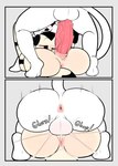 2_antennae antennae_(anatomy) anthro anthro_on_anthro anthro_penetrated anthro_penetrating anthro_penetrating_anthro anus arm_markings balls balls_blush black_antennae black_eyes black_markings black_nose blush blush_lines bodily_fluids body_blush body_part_in_pussy bracelet_(marking) butt butt_blush cheek_markings cum cum_from_pussy cum_in_pussy cum_inside cum_on_anus cum_on_butt cum_on_tail cum_splatter diamond_(marking) duo erection exclamation_point eyelashes facial_markings female female_anthro female_on_bottom female_penetrated folded forehead_markings from_front_position fur genital_fluids genitals glistening glistening_bodily_fluids glistening_butt glistening_cum glistening_genital_fluids glistening_genitalia glistening_pussy glorp grey_background head_markings holding_legs_up holding_own_legs_up humanoid_genitalia humanoid_penis interspecies leg_markings looking_at_another's_genitalia looking_at_another's_penis looking_at_genitalia looking_at_partner's_genitalia looking_at_partner's_penis looking_at_penis lying male male/female male_anthro male_on_top male_penetrating male_penetrating_female markings mating_press motion_lines multicolored_arms multicolored_legs multicolored_tail on_back on_bottom on_top onomatopoeia penetration penile penile_penetration penis penis_in_pussy pink_anus pink_blush pink_inner_pussy pink_penis pink_spikes pussy pussy_juice_on_butt pussy_juice_on_penis rear_view red_blush scarf sex simple_background sound_effects spiked_humanoid_penis spiked_penis spikes spikes_(anatomy) striped_arms striped_legs striped_markings striped_tail stripes tail tail_markings tan_body tan_butt tan_pussy tan_tail text two_tone_arms two_tone_legs two_tone_tail vaginal vaginal_fluids vaginal_penetration vein veiny_penis whisker_markings white_balls white_body white_butt white_ears white_fur white_tail white_text defunctumbra ultraman_(series) ele_chan eleking umbra_(defunctumbra) alien domestic_cat felid feline felis kaiju mammal monster 2023 comic digital_drawing_(artwork) digital_media_(artwork) hi_res