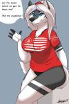 5_fingers anthro ask_blog big_breasts biped blue_eyes breasts clothed clothing facial_piercing female fingers lip_piercing looking_at_viewer piercing shirt simple_background sitting smile solo text topwear kida_howlette kida_howlette_(character) canid canine canis mammal wolf 2017 2:3 comic_sans digital_media_(artwork) english_text hi_res