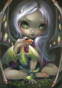 ambiguous_gender clothed clothing duo female feral gem hair lips opal_(gem) plant sitting thick_lips wings jasmine_becket-griffith mythology animal_humanoid dragon dragon_humanoid humanoid mammal mythological_creature mythological_scalie scalie 2020 acrylic_painting_(artwork) dated formal_art hi_res painting_(artwork) traditional_media_(artwork) traditional_painting_(artwork)