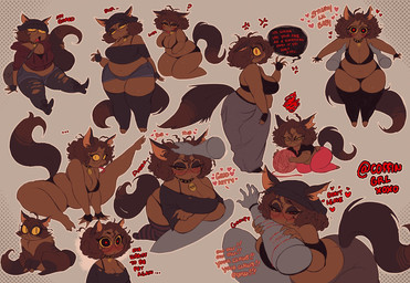 5_fingers 5_toes animal_ears anthro barbell_piercing belly big_breasts blush blush_lines blushing_profusely bottomwear breasts brown_body brown_skin claws clothed clothed_anthro clothed_female clothing collar dark_body dark_skin eyelashes eyewear facial_tuft feet female finger_claws fingers furgonomics glasses hat headgear headpat headwear legwear long_eyelashes pattern_clothing pattern_legwear petting piercing pupils red_eyes red_pupils shorts slightly_chubby slightly_chubby_female spiked_collar spikes stockings striped_clothing striped_legwear stripes tail thick_thighs toes tuft underwear wide_hips yellow_eyes yellow_sclera c0ffingrlxoxo mimi_(c0ffingrlxoxo) domestic_cat felid feline felis humanoid mammal hi_res
