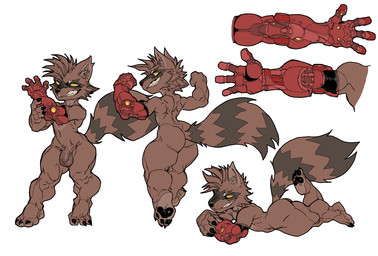 anthro balls brown_body butt calf_muscles cybernetics flaccid flexing foreskin genitals looking_at_viewer machine male muscular muscular_male no_pupils nude nude_male penis presenting presenting_hindquarters robotic_arm simple_background smile smiling_at_viewer solo tail white_background yellow_eyes nsfuwu4 guardians_of_the_galaxy marvel rocket_raccoon animal_humanoid cyborg humanoid mammal mammal_humanoid procyonid procyonid_humanoid raccoon_humanoid hi_res model_sheet