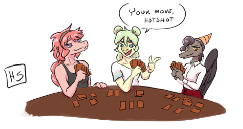 accessory anthro card clothed clothing crossgender dialogue feathered_wings feathers female furniture gesture green_hair grey_body hair hair_accessory half-shaved_head hand_gesture long_hair looking_at_viewer mtf_crossgender multicolored_body pink_body pink_hair pointing pointing_at_viewer purple_eyes simple_background table talking_to_viewer text two_tone_body white_background wings yellow_body heartsick cavemanon_studios goodbye_volcano_high ko_op_(game_developer) snoot_game naser_(gvh) reed_(gvh) reeda stella_(gvh_beta) dinosaur dromaeosaurid ornithischian prehistoric_species pterosaur reptile saurischian scalie stegosaurian stegosaurus theropod thyreophoran velociraptor english_text low_res sketch