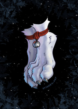 anthro bdsm bell bondage bound claws fur jingle_bell paws paws_only restraints rope rope_bondage solo white_body white_fur stirren absurd_res hi_res