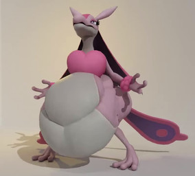 abdominal_bulge anthro arm_tuft belly belly_swaying big_belly blue_eyes chest_tuft eyelashes female huge_belly hyper hyper_belly multicolored_body on_model overweight overweight_female pink_body pseudo_clothing solo thick_thighs tuft white_body wrist_tuft extrudedsquared palworld pocketpair lovander pal_(species) 2024 3d_(artwork) 3d_animation animated digital_media_(artwork) no_sound short_playtime video