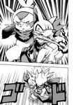 canid chespin chloe_(icma) comic duo fennekin feral fight generation_6_pokemon japanese_text lir_(icma) makotoo male mammal monochrome nintendo pmd:_icma pokemon pokemon_(species) pokemon_mystery_dungeon right_to_left spike_chunsoft text translated