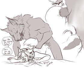 anal anal_penetration animal_genitalia animal_penis anthro anthro_penetrating anthro_penetrating_humanoid ass_up breasts canine_genitalia canine_penis dialogue duo erection female female_on_anthro female_penetrated forced fox_ears fox_tail fur genitals humanoid_genitalia humanoid_on_anthro humanoid_penetrated humanoid_vulva inaccurate_knotting interspecies knot knot_fucking knotted_penis knotting large_penetration male male/female male_penetrating male_penetrating_female not_furry penetration penile penile_penetration penis penis_in_ass rape sex shut_up simple_background speech_bubble tail tail_pull vulva white_background wintersoul mythology canid canine humanoid mammal mythological_canine mythological_creature werecanid werecanine werecreature werewolf greyscale monochrome