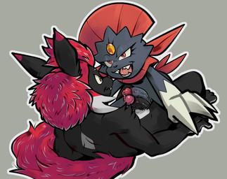 anthro arm_support black_body black_fur bodily_fluids claws dipstick_ears duo ear_markings erection eye_contact fangs forehead_gem frottage fur gem genital_fluids genitals grey_background grey_body grey_fur hair humanoid_genitalia humanoid_penis looking_at_another lying male male/male multicolored_body multicolored_ears multicolored_fur multicolored_hair nude nude_anthro nude_male on_back open_mouth penile penis penises_touching pink_hair precum reclining red_eyes red_hair sex simple_background teeth two_tone_body two_tone_fur two_tone_hair vein veiny_penis white_body white_fur white_hair darkluxia nintendo pokemon canid canine canis eeveelution generation_4_pokemon glaceon hybrid mammal pokemon_(species) weavile wolf hi_res