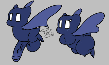 2_toes balls blue_body blush breasts butt duo eyelashes feet female flying genitals grey_background male penis simple_background small_but_hung spread_wings tail toes vein veiny_penis white_eyes wings toni_oni cave_story bat bat_(cave_story) mammal 5:3 signature