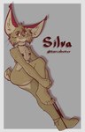 anklet anthro big_ears butt clothing clothing_pull feet fishnet_clothing fishnet_topwear jewelry male mostly_nude pasties pose smile solo tail topwear underwear underwear_pull whiskers sarcobutter silva_(sarcobutter) felid feline lynx mammal hi_res pinup