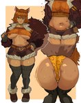 big_breasts big_butt bodily_fluids boots bottomwear breasts brown_hair butt clothed clothing eyebrows eyelashes female fingerless_gloves footwear freckles fully_clothed gloves hair hand_on_hip handwear holding_belly jacket legwear looking_at_viewer navel panties pasties pouch_(clothing) rear_view shoes short_hair shorts slightly_chubby slightly_chubby_female slightly_chubby_humanoid smile solo stockings sweat sweaty_butt thigh_highs topwear under_boob underwear void_dot_exe marvel squirrel_girl_(marvel) animal_humanoid humanoid mammal mammal_humanoid rodent rodent_humanoid sciurid sciurid_humanoid tree_squirrel_humanoid 2024 hi_res