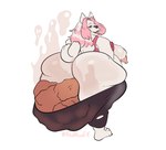 anthro big_breasts big_butt big_nipples bottomwear breasts butt clothed clothing crop_top excessive_feces feces feces_bulge female fur hair highlights_(coloring) huge_breasts huge_butt hyper hyper_butt hyper_feces ineffective_clothing leggings legwear nipples no_underwear obese obese_female overweight overweight_female pink_highlights sagging_pants shirt small_clothing soiling solo thick_thighs topwear torn_bottomwear torn_clothing torn_leggings torn_legwear white_body white_fur white_hair wide_hips redblissex canid canine canis domestic_dog mammal nordic_sled_dog samoyed spitz absurd_res hi_res