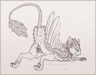 3_fingers 4_ears 4_toes all_fours animal_genitalia anthro biped blue_eyes border butt claws cloaca closed_smile collar collar_only collar_tag countershade_face countershade_feathers countershade_legs countershade_neck countershade_torso countershading dewclaw digitigrade ear_piercing feather_hair feathered_wings feathers feet female finger_claws fingers genitals half-closed_eyes hand_on_crotch hand_on_own_crotch inner_ear_fluff looking_at_viewer mouth_closed multi_ear narrowed_eyes nude pawpads paws piercing presenting presenting_cloaca pseudo_hair rear_view side_view simple_background smile snout solo spread_cloaca spreading tail tapering_tail text thin_tail three-quarter_view toe_claws toes tuft underfluffies underpaw winged_arms wings shadarrius avali 2025 aliasing artist_name binary_drawing digital_drawing_(artwork) digital_media_(artwork) full-length_portrait hi_res portrait spot_color