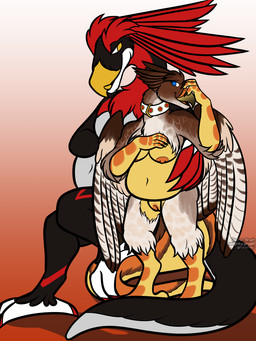 anthro bdsm beak belly blush breasts claws collar digitigrade duo eye_contact feathers female genitals hair head_feathers looking_at_another male master nipples nude one_arm open_beak open_mouth overweight penis petplay roleplay sagging_breasts shy simple_background size_difference slightly_chubby smile standing teeth vulva weights wings naughtygryph european_mythology mythology accipitrid accipitriform avian bird cockatrice hybrid mythological_avian mythological_creature mythological_scalie reptile scalie snake 2018 colored digital_drawing_(artwork) digital_media_(artwork) hi_res