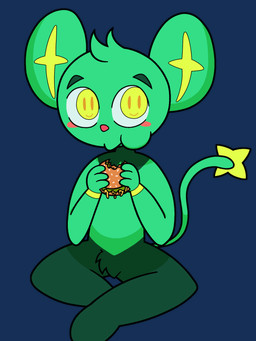 anthro big_ears blush blush_stickers burger cheese crotch_tuft dairy_products eating featureless_feet feet food front_view green_body happy head_tuft high-angle_view holding_burger holding_food holding_object humanoid_hands looking_up lotus_pose male nude pink_nose raised_tail round_head simple_background sitting smile solo tail toony transparent_background tuft unusual_eyes yellow_eyes coffeeco conditional_dnp nintendo pokemon strike_(strikerman) generation_4_pokemon pokemon_(species) shinx 2026 3:4 alpha_channel cel_shading digital_drawing_(artwork) digital_media_(artwork) hi_res shaded