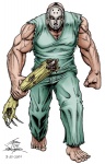 blood bodily_fluids claws human_only looking_at_viewer male mask muscular muscular_male not_furry primeop severed_arm severed_body_part severed_limb solo vein unknown_artist splatterhouse rick_taylor terror_mask human mammal 2004 grandfathered_content signature