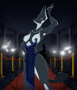 anthro areola augmented barbell_piercing big_breasts big_ears blue_clothing blue_dress blurred_background breasts car clothed clothing crowd cybernetic_arm cybernetic_leg cybernetic_limb cybernetic_tail cybernetics detailed_background dress erect_nipples female fencing genitals group half_naked hand_on_hip ineffective_clothing linked_nipples linked_piercing machine multicolored_body nipple_dip nipple_piercing nipples nude photographer piercing pose posing_for_picture raised_arm raised_hand red_carpet sketchy solo symbol synthetic tail text translucent translucent_clothing two_tone_body vehicle vulva the_dark_skull meme_clothing nipple_piercing_dress background_character android canid canine canis cyborg jackal mammal robot absurd_res digital_media_(artwork) flat_colors hi_res meme portrait three-quarter_portrait