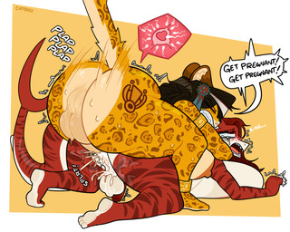 anal anal_penetration anthro asphyxiation aztec backsack balls big_breasts big_butt bodily_fluids breasts butt chokehold choking clothing cum cum_in_ass cum_inside duo ejaculation eyes_closed feet from_behind_position fur fur_markings genital_fluids genitals gynomorph gynomorph/gynomorph hair headgear headlock headwear huge_breasts humanoid_genitalia humanoid_penis impregnation intersex intersex/intersex markings mesoamerican nude open_mouth orgasm ovum penetration penile penile_penetration penis penis_in_ass sex simple_background soles sperm_cell striped_body stripes sweat sweatdrop tail text thick_thighs tongue catboyz plap_plap_get_pregnant aquatic felid fish jaguar mammal pantherine shark 5:4 digital_media_(artwork) english_text hi_res meme