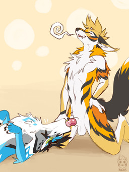 anthro deep_throat duo face_fucking genitals intersex intersex/male irrumatio knot knotted_penis male oral oral_penetration penetration penile penis penis_in_mouth sex nugitos kinktober kinktober_2025 jackie_(sydney_matsumoto) sydney_matsumoto novabeast vulper 3:4 absurd_res flat_colors hi_res