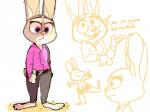 ambiguous_gender anthro barefoot belt biped bottomwear clothed clothing dialogue feet fully_clothed light pants purple_eyes shirt simple_background solo standing text topwear white_background mod_lemon brooklyn_nine-nine disney zootopia judy_hopps lagomorph leporid mammal rabbit 4:3 english_text lighting sketch