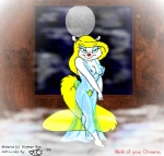 anthro areola breasts chemise cleavage clothed clothing female fog fur negligee nightgown nipples nude pubes solo tail teasing translucent translucent_clothing white_body white_fur yellow_body yellow_fur unknown_artist animaniacs warner_brothers minerva_mink mammal mink mustelid musteline true_musteline 1999