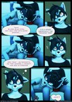 3d_(artwork) anthro black_hair blockage_(layout) blue_body blue_fur bottomwear brother_(lore) brother_and_sister_(lore) clothed clothing comic comic_panel denim denim_bottomwear denim_clothing digital_media_(artwork) duo duo_focus ear_rub ear_scratch english_text felix_(striped_sins) female fur furniture group hair head_on_lap hi_res jeans living_room male mammal markings night on_lap pants procyonid purple_eyes raccoon ryder_(striped_sins) sibling_(lore) sister_(lore) sofa speech_bubble stairs striped_markings striped_sins striped_tail stripes tail tail_markings text url willitfit yellow_eyes