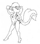 accessory anthro bow_ribbon breasts clothing container drinking eyes_closed female hair hair_accessory hair_bow hair_ribbon milk milk_carton milk_container nipple_outline open_mouth panties ribbons shirt solo topwear underwear viroveteruscy tiny_toon_adventures warner_brothers fifi_la_fume mammal mephitid skunk 2015 line_art monochrome traditional_media_(artwork)