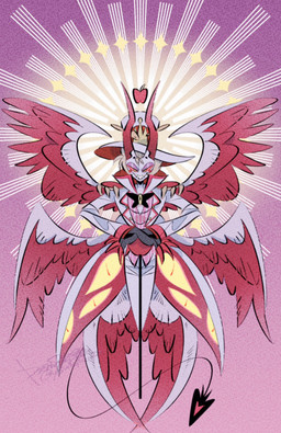 4_wings clothed clothing feathered_wings feathers hat headgear headwear horn male multi_eye multi_wing solo spade_tail tail top_hat wings yasutak1192 hazbin_hotel hellaverse lucifer_(hazbin_hotel) angel demon demon_humanoid fallen_angel humanoid absurd_res hi_res