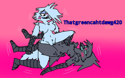 anthro areola big_breasts black_body black_feathers blue_body blue_feathers blush breasts duo eye_contact feathers female female/female genitals looking_at_another navel nipples non-mammal_breasts non-mammal_navel non-mammal_nipples sex smile tail tail_feathers tribadism vaginal vulva thatgreencahtdawg420 sonia_(ara_squawks) tyra_(ara_squawks) avian bird corvid corvus_(genus) oscine owl passerine raven 16:10 absurd_res hi_res widescreen