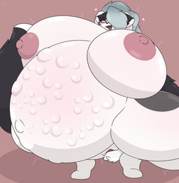 anthro belly big_belly big_breasts birth breasts crowning female fetal_movement genitals huge_belly huge_breasts hyper hyper_belly hyper_pregnancy live_birth nipples pregnant pregnant_anthro pregnant_female solo vaginal_birth vulva tubfy hellaverse helluva_boss loona_(helluva_boss) canid canine canis mammal wolf 2026 hi_res