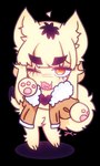 3_fingers 3_toes anthro biped black_highlights blonde_hair breasts brown_clothing brown_jacket brown_topwear chibi clothing crotch_tuft cute_fangs dipstick_tail eyebrows eyelashes fangs featureless_crotch feet female fingers fluffy fur hair heart_(marking) heart_in_mouth heart_symbol highlights_(coloring) jacket long_hair looking_at_viewer markings mostly_nude noseless one_eye_closed open_mouth orange_eyes pawpads paws simple_background solo standing tail tail_markings teeth thick_eyebrows toes topwear transparent_background tuft wink winking_at_viewer yellow_body yellow_fur yellow_tuft blosskii fear_&_hunger_2:_termina fear_and_hunger karin_(fear_and_hunger) domestic_cat felid feline felis mammal 2024 alpha_channel colored shaded signature