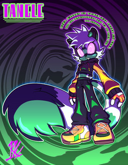 anthro bodily_fluids clothing drooling female footwear glowing glowing_eyes hypnosis markings midriff mind_control pink_eyes ring_(marking) ringed_eyes ringed_tail saliva shoes simple_background solo standing striped_markings striped_tail stripes sweater tail tail_markings text topwear ruckuss idw_publishing sega sonic_the_hedgehog_(comics) sonic_the_hedgehog_(idw) sonic_the_hedgehog_(series) tangle_the_lemur humanoid lemur mammal primate strepsirrhine absurd_res hi_res spanish_text