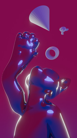 ambiguous_gender anthro chrome_body solo boppy_(artist) domestic_cat felid feline felis mammal 3d_(artwork) 9:16 blender_(artwork) blender_cycles_(artwork) digital_media_(artwork) hi_res