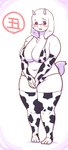 animal_print armwear blush breasts clothing cow_print cowprint_leggings curvy_figure elbow_gloves eyelashes eyewear female glasses gloves handwear kemono leg_warmers legwear looking_at_viewer navel solo voluptuous wide_hipped_female wide_hips kin-shun undertale undertale_(series) toriel boss_monster_(undertale) 2021 hi_res