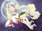 alternate_species amber_eyes armor feral hair horn male solo white_hair vertrev friendship_is_magic hasbro inuyasha my_little_pony sesshomaru equid equine horse mammal pony crossover