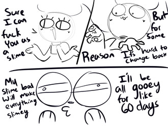 4_fingers backpack comic_panel cross-eyed dialogue eyelashes female fingernails fingers heart_symbol horn imminent_sex nails profanity solo suggestive text qwerty_soda demon goo_creature 2023 black_and_white digital_drawing_(artwork) digital_media_(artwork) english_text hi_res monochrome