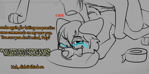 animal_genitalia animal_penis anthro babysitter bdsm being_watched bestiality bodily_fluids bone bone_gag bone_in_mouth bound canine_genitalia canine_penis crying dialogue doggystyle duo ears_back eyewear feet female female_on_bottom feral feral_on_young forced from_behind_position gag gagged genitals glasses glint growling hair improvised_gag inside loli looking_at_another lying male male/female mating_grip mounting muffled muffled_scream nude on_bottom on_front on_ground paws penis petplay pillow pivoted_ears rape roleplay screaming sex tail tape taped_hands taped_mouth tears voyeur wince young young_anthro young_female coffeekit ollie(coffeekit) polymorph canid canine canis domestic_dog fox german_shepherd herding_dog mammal pastoral_dog absurd_res hi_res monochrome