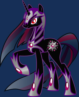 armor black_body black_fur corruption cutie_mark female feral fur hair headgear helmet horn multicolored_hair purple_hair red_eyes simple_background solo transparent_background two_tone_hair fureox friendship_is_magic hasbro my_little_pony mythology twilight_sparkle_(mlp) equid equine mammal mythological_creature mythological_equine unicorn 2013 absurd_res alpha_channel hi_res