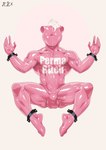 anthro barazoku biped faceless_anthro faceless_character faceless_male latex male muscular muscular_anthro muscular_male muscular_sub null_bulge permanent permanent_bondage permanent_sensory_deprivation pink_latex solo submissive submissive_anthro submissive_male cxcxxcxxxx hyena mammal 2025 absurd_res hi_res