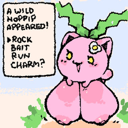 areola big_breasts black_text breasts dialogue_box empty_eyes exclamation_point eyelashes female flower gameplay_mechanics hanging_breasts huge_breasts hyper hyper_breasts leaf leaf_(anatomy) monotone_body nipples open_:3 open_mouth open_smile pink_areola pink_body pink_ears pink_nipples plant question_mark short_tail simple_eyes smile solo squigglevision stylized_empty_eyes tail text text_box yellow_eyes ligma_(artist) nintendo pokemon generation_2_pokemon hoppip pokemon_(species) waddling_head 1:1 2026 2d_animation animated animated_gif archived_source digital_drawing_(artwork) digital_media_(artwork) short_playtime wigglypaint_(artwork)