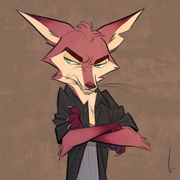 anthro brown_background button_(fastener) claws clothed clothing crossed_arms eyebrows finger_claws fur green_eyes grey_claws grumpy head_tuft looking_away male mouth_closed multicolored_body multicolored_fur open_clothing open_shirt open_topwear pawpads red_body red_fur rolled_up_sleeves shirt simple_background solo tan_body tan_fur topwear tuft undershirt whiskers birchly pointedfox_(character) canid canine fox mammal 1:1 2020 digital_drawing_(artwork) digital_media_(artwork) half-length_portrait hi_res portrait signature unavailable_at_source