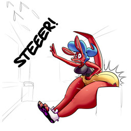 anthro big_butt blue_hair bottomwear breasts butt butt_crush clothing electronics female footwear hair holding_object holding_phone huge_butt huge_hips huge_thighs hyper hyper_butt hyper_hips hyper_thighs micro phone raised_tail shoes shorts simple_background sitting small_waist solo tail thick_tail thick_thighs white_background wide_hips yellow_bottomwear yellow_clothing yellow_shorts jigglyjuggle jiggly_juggle_(oc) kangaroo macropod mammal marsupial 1:1 2024 absurd_res digital_drawing_(artwork) digital_media_(artwork) hi_res