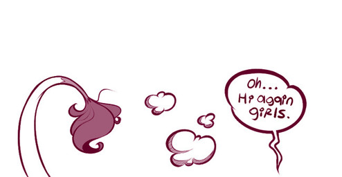 anthro dialogue dust_cloud female fur lying on_front simple_background solo speech_bubble tail white_background chalo las_lindas mora_linda bovid bovine cattle mammal 2015 tagme