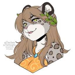 anthro breasts clothed clothing countershading female open_mouth pink_nose smile solo teeth tongue yellow_eyes kittydee alexandra_(baronvondrachen) felid leopard mammal pantherine snow_leopard 2020 digital_media_(artwork)