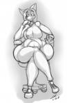 big_breasts breasts clothing crossed_legs curvy_figure eyewear female glasses hair mature_female sitting solo thick_thighs voluptuous wide_hips saliant partners_2541 lorna_grayswift canid canine canis mammal wolf 2018 absurd_res hi_res monochrome