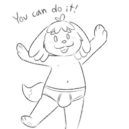 anthro arms_outstretched barefoot black_text blush briefs briefs_only bulge clothed clothing dialogue feet male navel nipples solo text toony topless topless_male underwear underwear_only nishi_oxnard animal_crossing nintendo digby_(animal_crossing) canid canine canis domestic_dog mammal 1:1 english_text hi_res monochrome