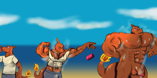 alcohol balls base_one_layout basic_sequence beer beverage beverage_can big_muscles bodily_fluids body_size_growth can clothing container flexing genitals growth himbofication huge_muscles hyper hyper_muscles jock linear_sequence male muscle_growth muscular one_row_layout pecs penis potion rugby size_transformation solo sweat three_frame_image three_frame_sequence torn_clothing transformation transformation_potion transformation_sequence cenies nintendo pokemon charmeleon generation_1_pokemon pokemon_(species) 2021 absurd_res digital_media_(artwork) hi_res sequence